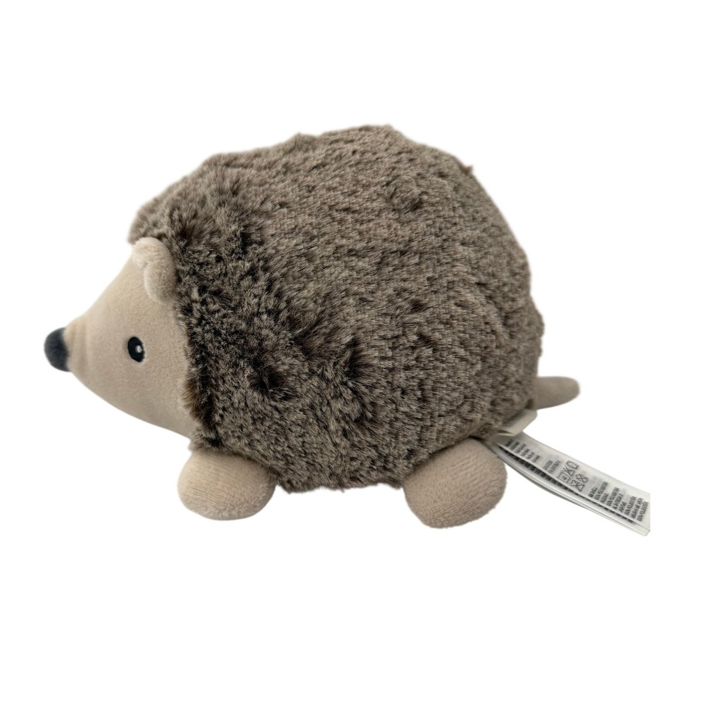 H&M Home Hedgehog Plush Stuffed Animal Tan Brown Faux Fur Woodland Toy 7 Inch
